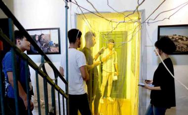 Visitors at Beit Tarkeeb in Baghdad’s Karrada neighbourhood.