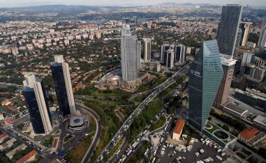 Business and financial district of Levent is pictured in Istanbul