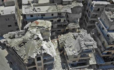 Hours after the strike in Syria, a Hezbollah official said one drone had come down and another had exploded in one of the group's strongholds 