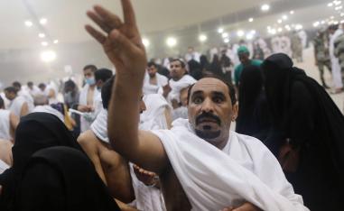 Muslim tradition holds that pilgrims must throw seven stones each at a pillar representing Satan on the first day of Eid al-Adha