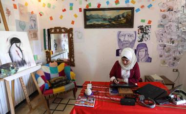 Before civil war erupted in 2011, Ali worked as an art teacher at a private school in Idlib so she could "be close to the field that I love"