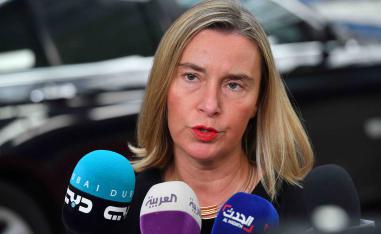 EU diplomatic chief Federica Mogherini gave a cautious welcome to the idea of negotiations