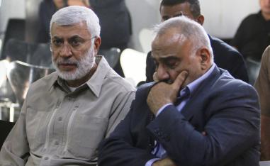 رئيس الوزراء العراقي عادل عبدالمهدي والقيادي في الحشج الشعبي أبومهدي المهندس