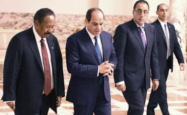 الرئيس المصري عبدالفتاح السيسي يستقبل رئيس الحكومة السودانية الجديد عبدالله حمدوك