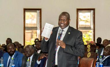 South Sudan's exiled rebel leader Riek Machar 