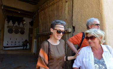 Polish tourists visit the King Abdulaziz museum of Masmak