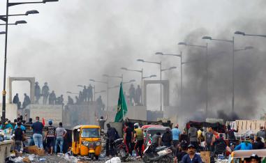 Security forces were positioned on the edges of Tahrir, while elite Counter-Terrorism Service troops and armoured vehicles were seen in surrounding districts