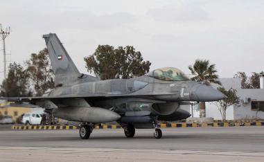 A UAE F-16 fighter jet