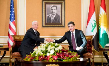Vice President Mike Pence and Iraqi Kurdish Region President Nechirvan Barzani