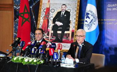 Jürgen Stock (R) with Mohammed Dkhissi 
