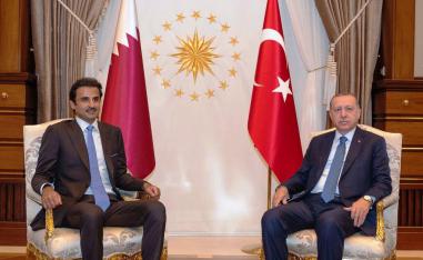 الرئيس التركي رجب طيب اردوغان وامير قطر الشيخ تميم بن حمد ال ثاني
