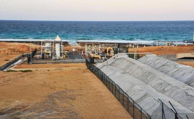 A view of a desalination plant in the Omani port city of Sur, south of the capital Muscat
