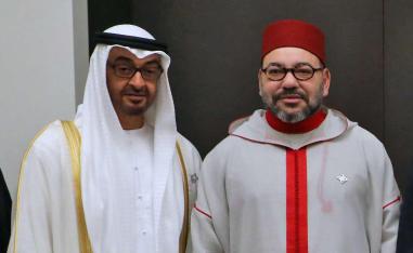Abu Dhabi Crown Prince Mohammed bin Zayed Al-Nahyan and Moroccan King Mohammed VI