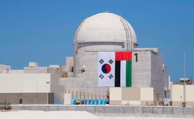 The nuclear plant west of Abu Dhabi was built by a consortium led by the Korea Electric Power Corporation in a deal worth over $20 billion