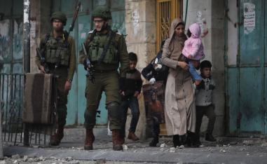 Israeli soldiers deploy in the occupied Palestinian city of Hebron, West Bank