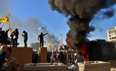 The protests mark a new turn in the shadow war between Washington and Tehran