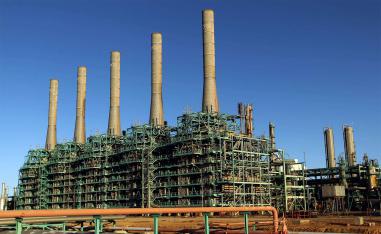 Oil refinery in Libya's northern town of Ras Lanuf