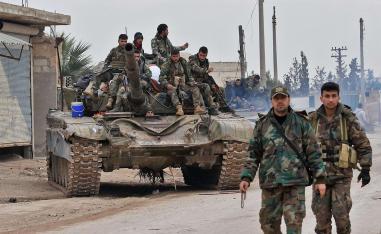 Syrian regime forces press on with their offensive in the northwest