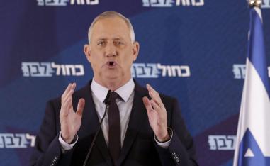 Newly elected Israeli parliament speaker Benny Gantz