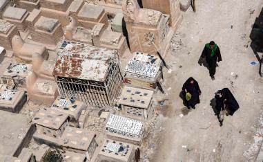 the Wadi al-Salam cemetery, one of the world's biggest cemeteries, in Najaf 
