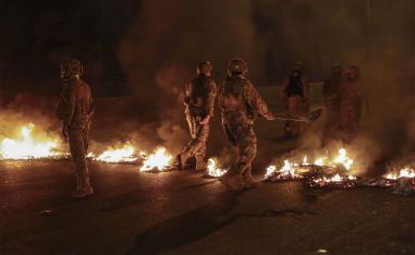 Burning tyres