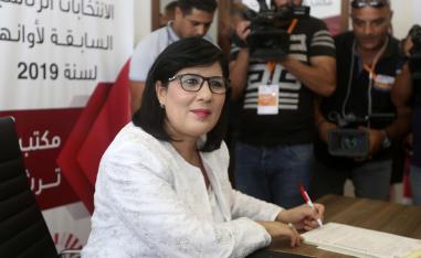 الامينة العامة للحزب الدستوري الحر عبير موسى