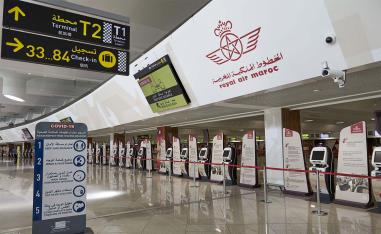 The hall of Mohammed V airport in Casablanca