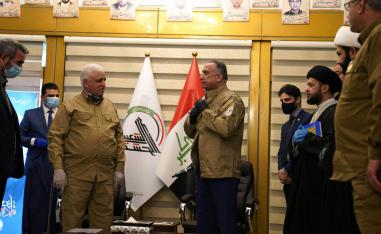 رئيس الوزراء العراقي مصطفى الكاظمي يلتقي بقادة الحشد الشعبي