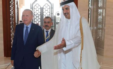 امير قطر الشيخ تميم بن حمد يستقبل الرئيس التركي رجب طيب أردوغان في الدوحة
