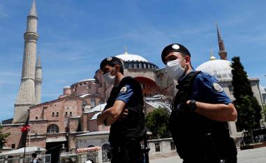 Turkish police officers in Istanbul