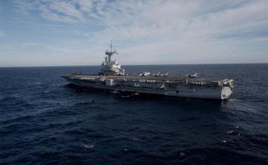 Carrier "Charles de Gaulle" in the Mediterranean sea