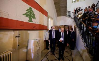 وزير الخارجية الفرنسي جان ايف لودريان في بيروت