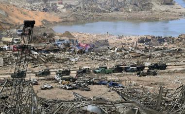 The aftermath of the massive blast in the port which shook Beirut