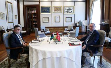 اردوغان يلتقي السراج