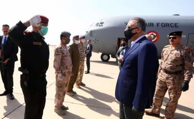 رئيس الوزراء العراقي مصطفى الكاظمي في زيارة للموصل