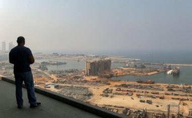 ما تبقى من مرفأ بيروت بعد كارثة الرابع من اغسطس