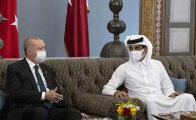 امير قطر الشيخ تميم بن حمد ال ثاني والرئيس التركي رجب طيب اردوغان