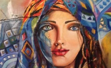 من لوحات التشكيلية سنية إسماعيل 