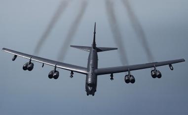 The US flew strategic bombers over the Persian Gulf for the second time this month