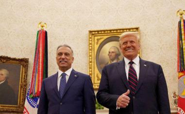 الرئيس الأميركي دونالد ترامب يستقبل رئيس الوزراء العراقي مصطفى الكاظمي