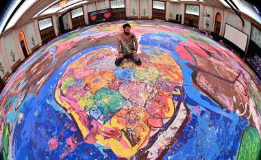 Jafri hopes world's largest art canvas sparks humanitarian movement 