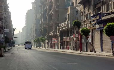 شوارع خالية وسط القاهرة