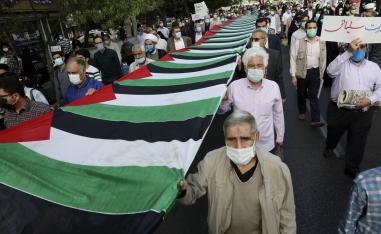 ايرانيون يتظاهرون دعما للفلسطينيين