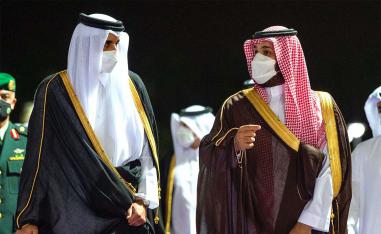 Qatar's emir was last in Saudi Arabia for a high-level Gulf Arab summit that took place in January 