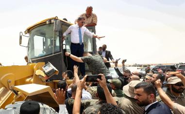 رئيس الوزراء الليبي عبدالحميد الدبيبة يفتح يشرف على فتح الطريق الساحلية في مصراتة