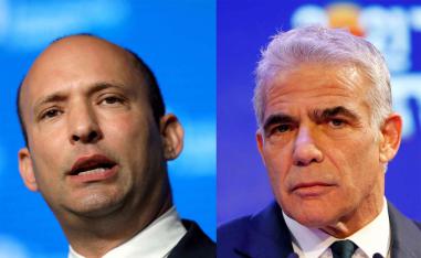 Lapid (R) says his government will work for all Israel's citizens