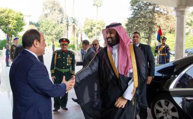 الرئيس المصري عبدالفتاح السيسي وولي العهد السعودي الامير محمد بن سلمان 