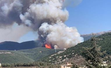 The fire spread over the distance of 7 kilometers and was 2 kilometers wide