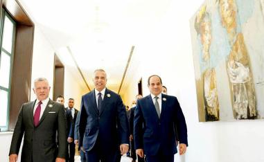 رئيس الوزراء العراقي مصطفى الكاظمي يستضيف العاهل الأردني الملك عبدالله الثاني والرئيس المصري عبدالفتاح السيسي في بغداد