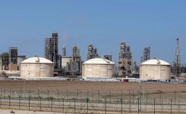 The Shuaiba oil refinery south of Kuwait City